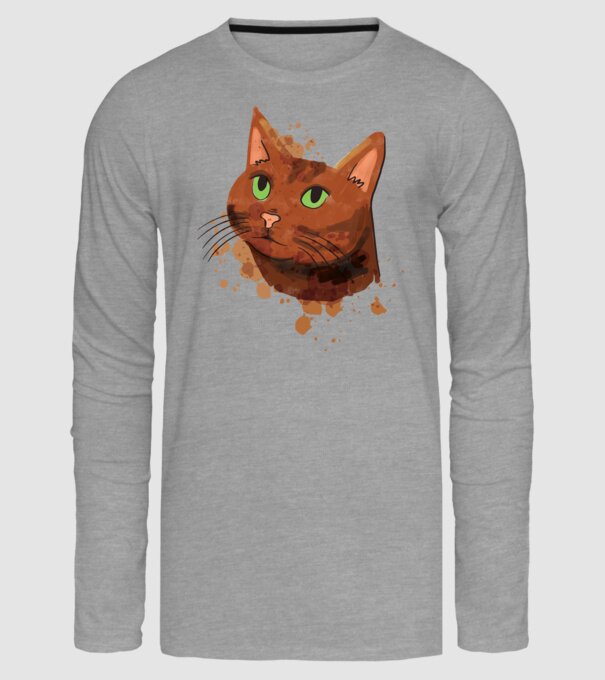 Cap pisică model gri pe tricou