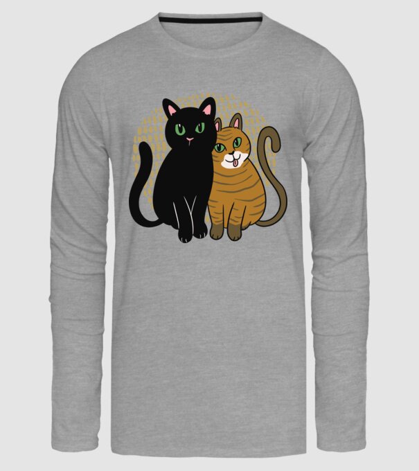 Pisicuțe ghemuite model gri pe tricou
