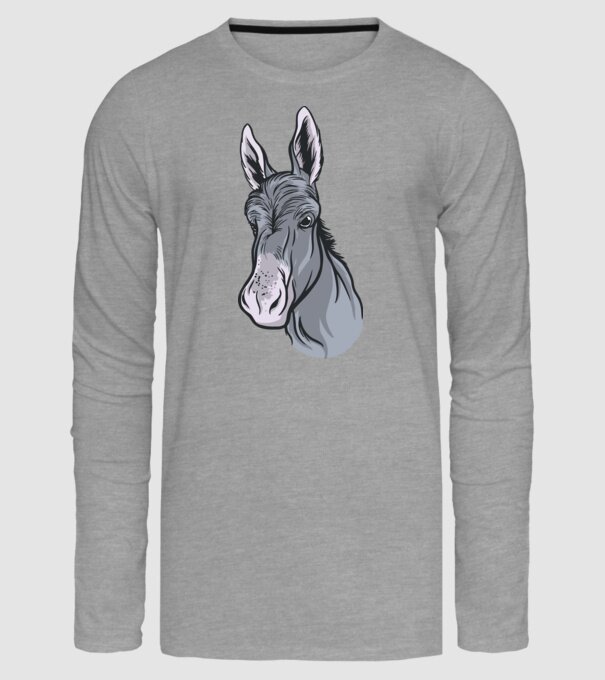 Măgăruș model gri pe tricou