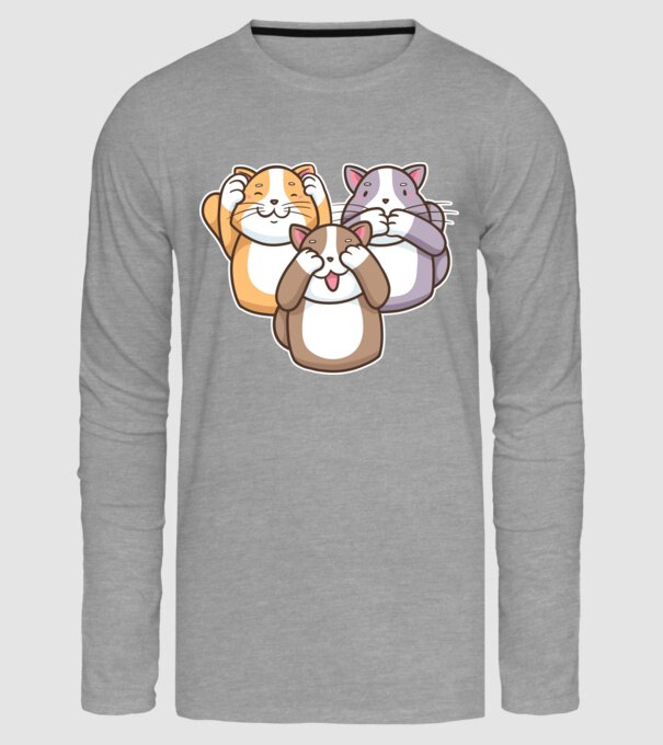 Pisicuțe drăguțe model gri pe tricou