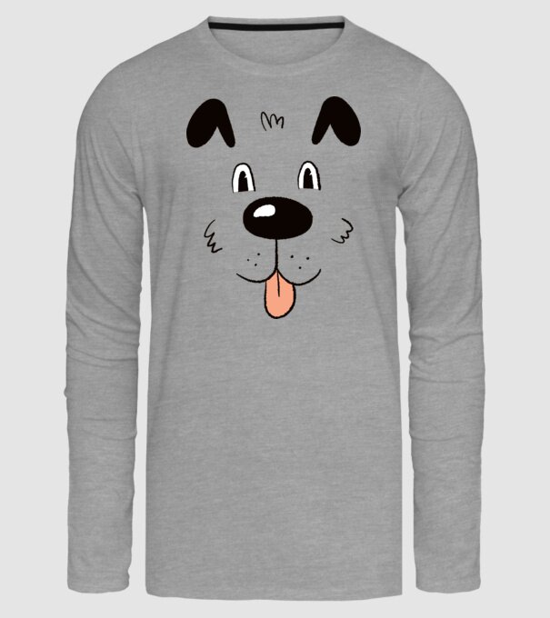 Cap Câine drăguț model gri pe tricou