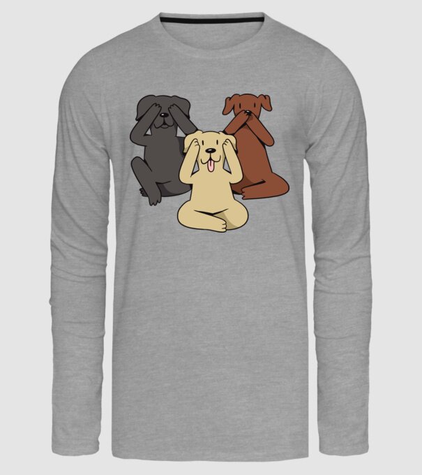 Câini drăguți model gri pe tricou