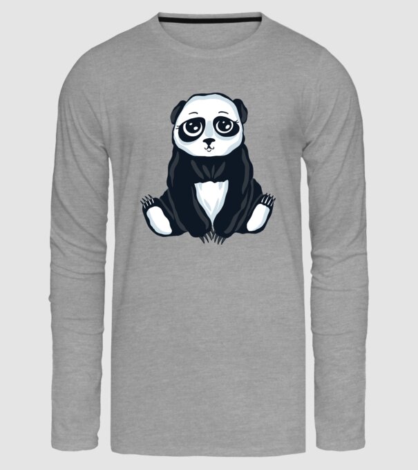 Panda drăguț model gri pe tricou
