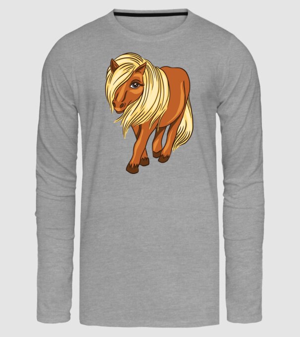Ponei drăguț model gri pe tricou