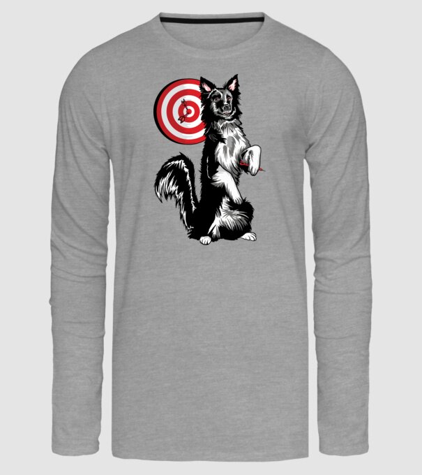 Câine cu Darts model gri pe tricou