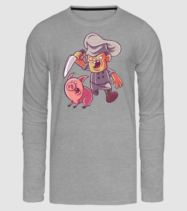 Sacrificare porc Măcelar model gri pe tricou