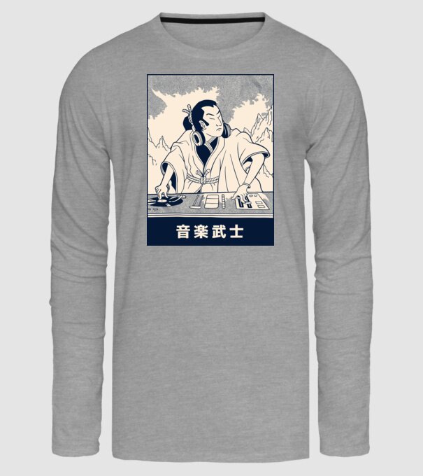 DJ Samurai model gri pe tricou