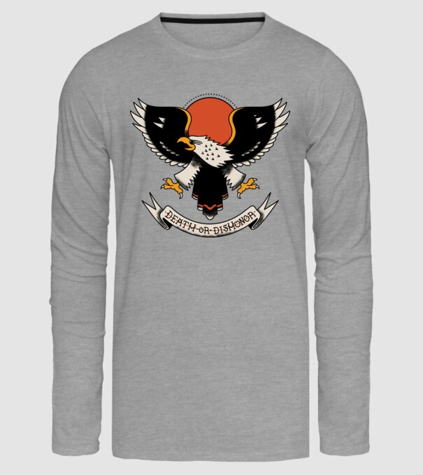 Eagle Tatuaj model gri pe tricou