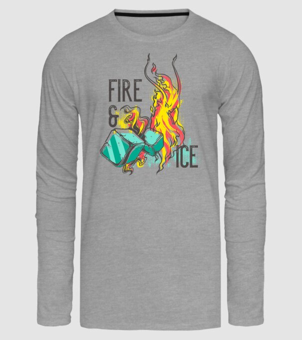 Fire and Ice model gri pe tricou