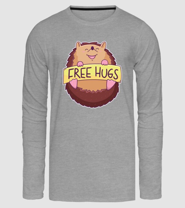 Free Hugs Arici model gri pe tricou