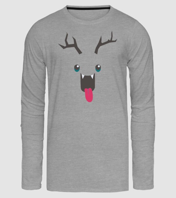 Funny Deer model gri pe tricou