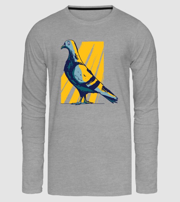 Porumbel model gri pe tricou