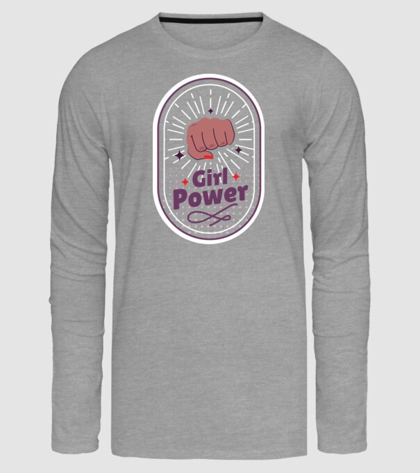 Girl Power Ziua Femeii model gri pe tricou