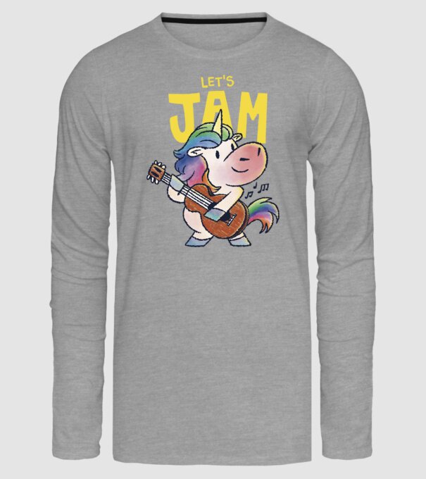 Unicorn cu chitara model gri pe tricou