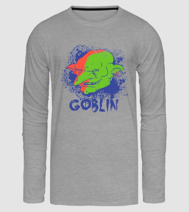 Goblin model gri pe tricou