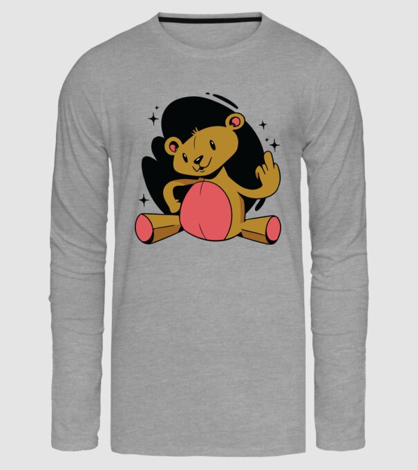 Ursuleț Teddy hain model gri pe tricou