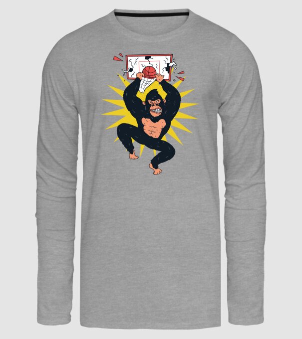 Gorilă baschet model gri pe tricou