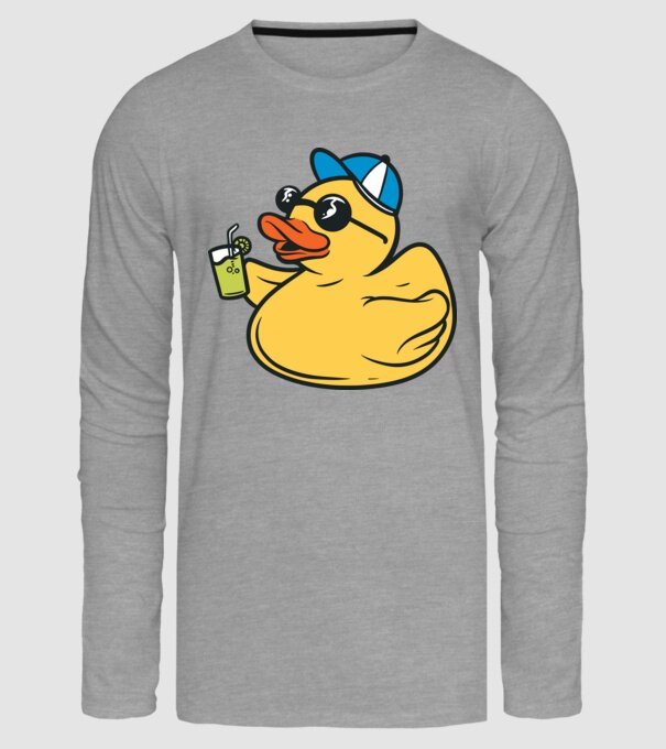 rățușcă de cauciuc Vacanță model gri pe tricou