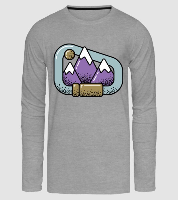 Carabină de alpinist model gri pe tricou