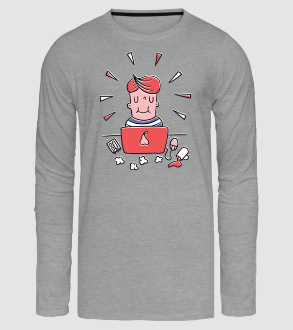 Imagine Home Office model gri pe tricou