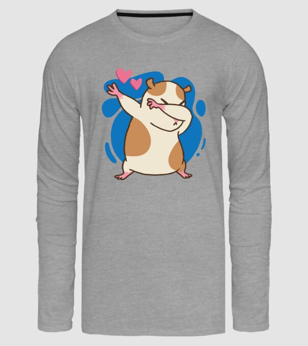 Hamster DAB model gri pe tricou