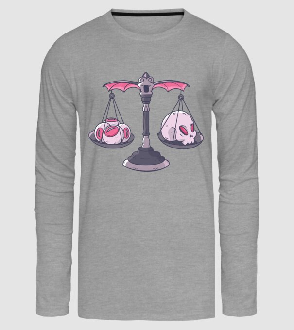 Balanță Horror model gri pe tricou