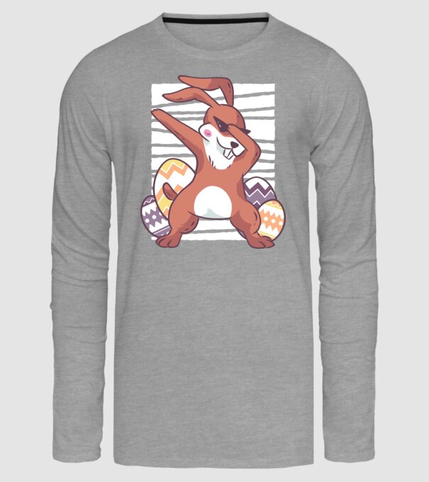 Iepure de Paște DAB model gri pe tricou