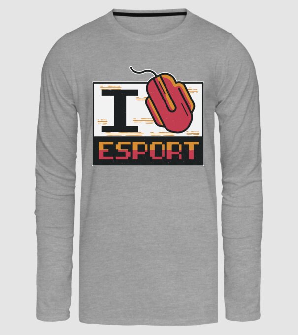 I love Esport model gri pe tricou