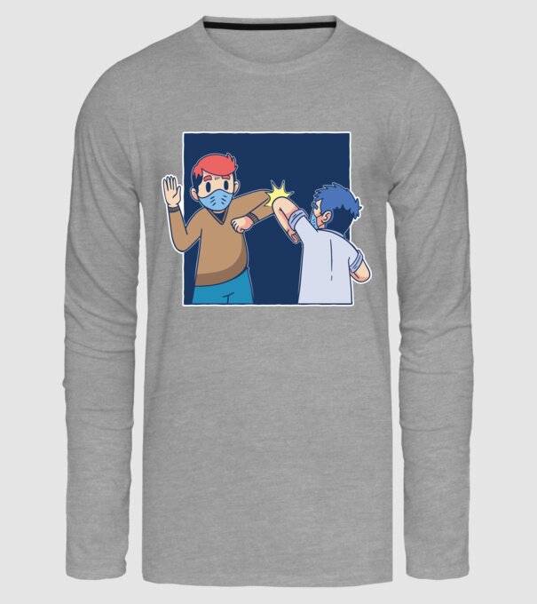 Cum să dai mâna Coronavirus model gri pe tricou