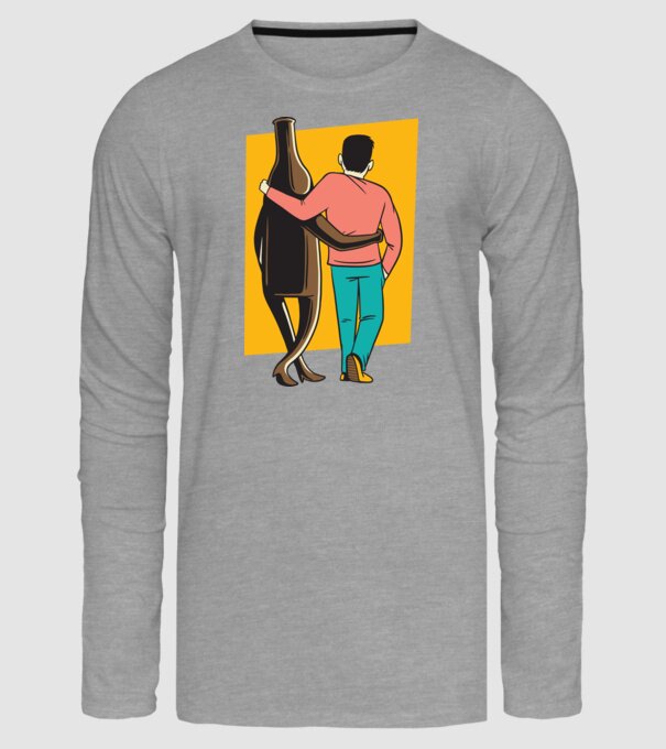 Amici de pahar model gri pe tricou