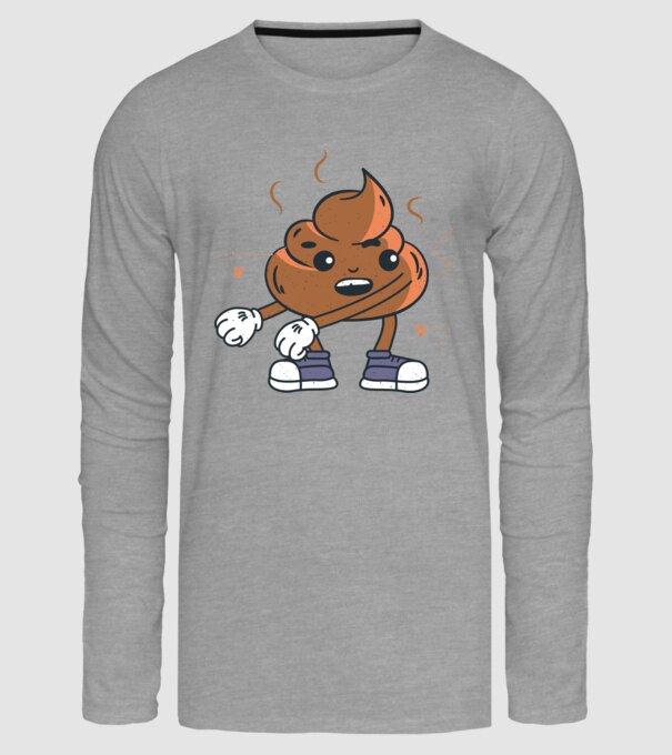 Căcat DAB model gri pe tricou