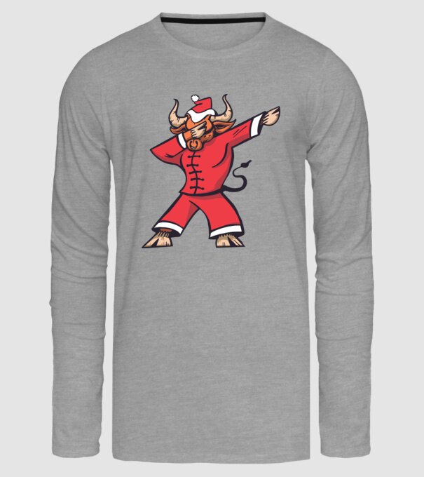 Taur de Crăciun DAB model gri pe tricou