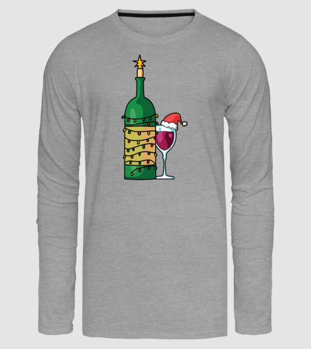 Vin de Crăciun model gri pe tricou