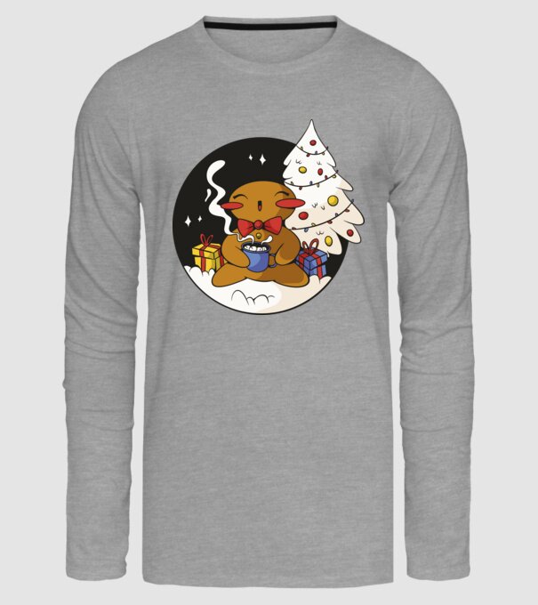 Turtă dulce de Crăciun model gri pe tricou