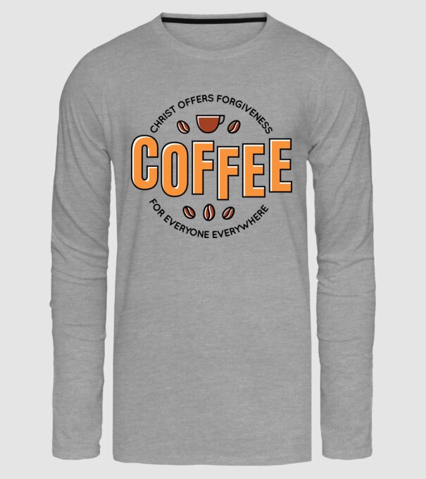 Cafea Iertare model gri pe tricou