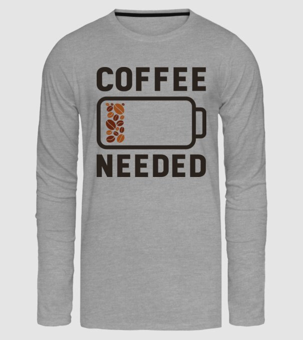 Am nevoie de cafea model gri pe tricou