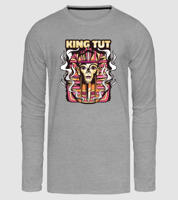 King Tut - Faraonul Tutankhamon model gri pe tricou
