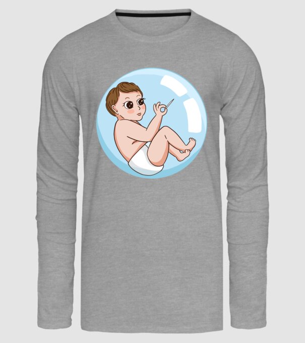 Bebeluș model gri pe tricou