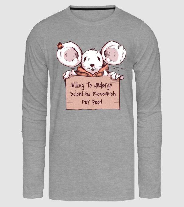 Șoarece Cerșetor model gri pe tricou
