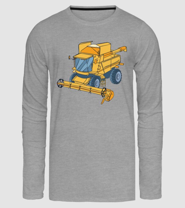 Combină agricolă model gri pe tricou