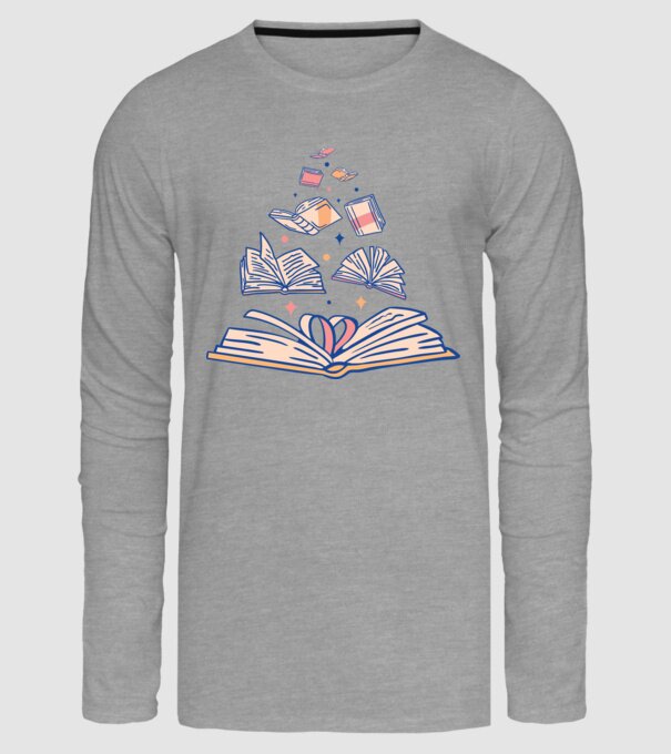 Cărți model gri pe tricou
