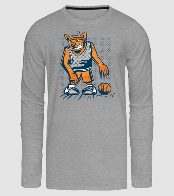 câine baschetbalist model gri pe tricou