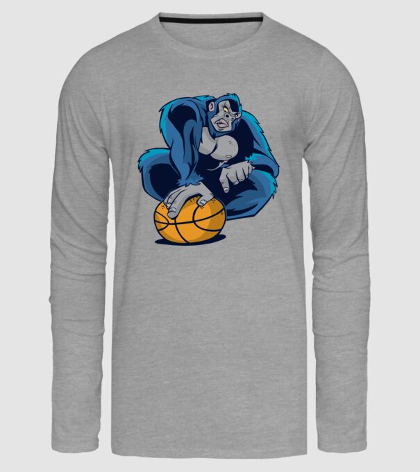 Gorilă Baschet model gri pe tricou