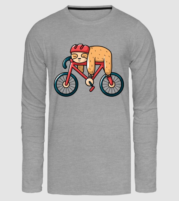 Leneș pe bicicletă model gri pe tricou