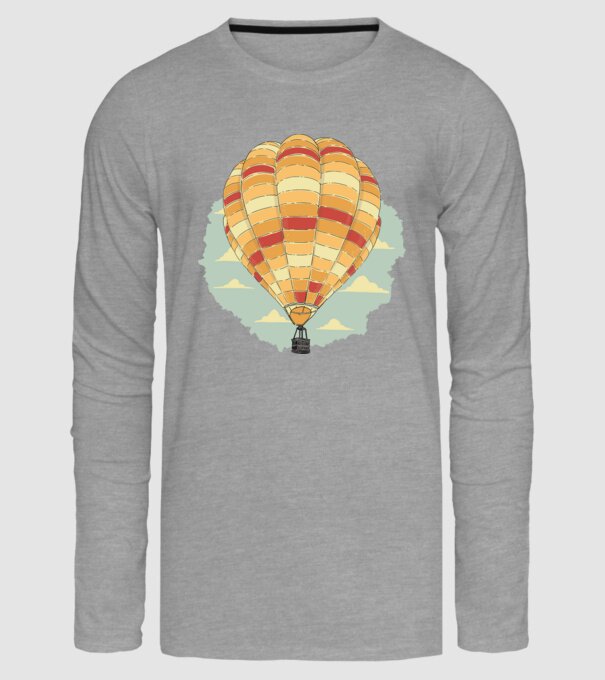 Aerostat model gri pe tricou