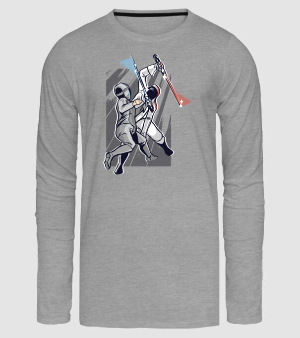 Sabie laser scrimă model gri pe tricou