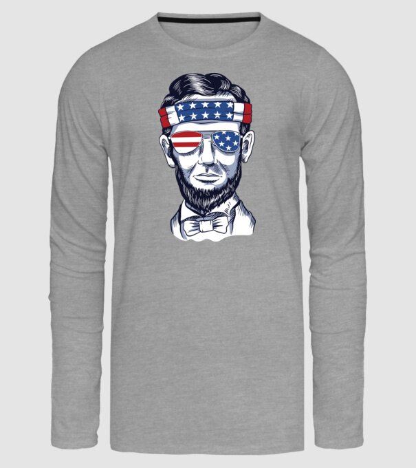 Lincoln USA model gri pe tricou