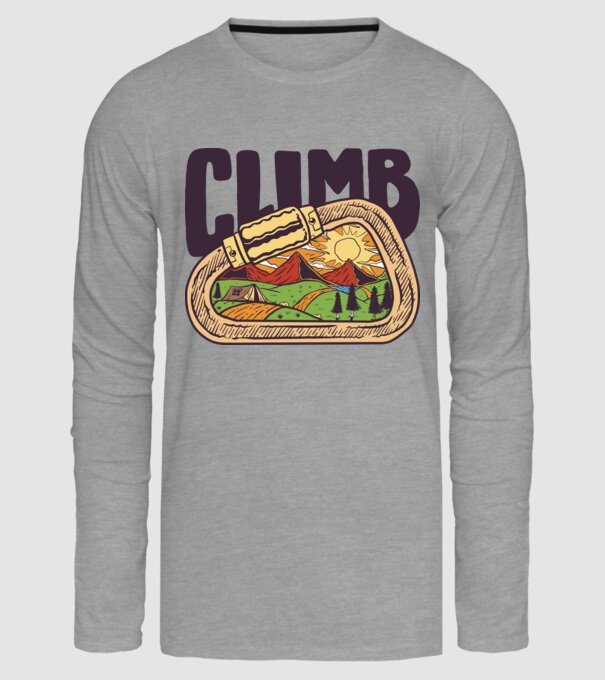 Carabină Alpinist model gri pe tricou