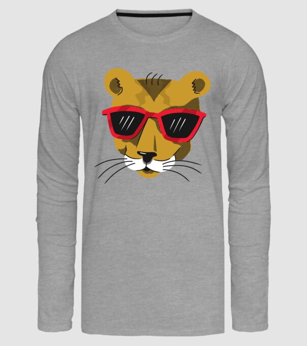 Leu cool model gri pe tricou