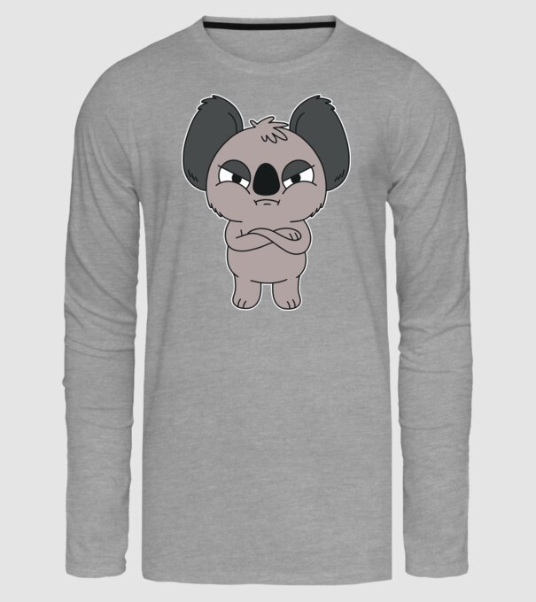 Koala Supărat model gri pe tricou